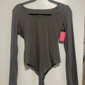 Gray Long Sleeve Bodysuit